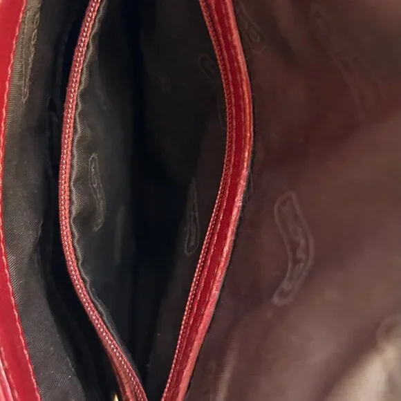 Vintage Coach Legacy Flap Leather Crossbody 9592 Red - Picture 5 of 10